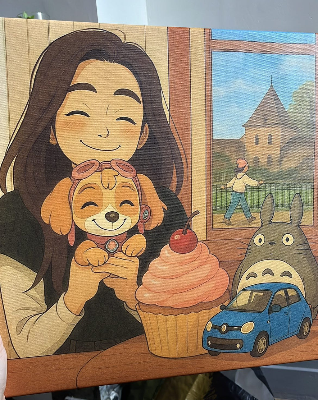 Toile Illustrée Personnalisée – Transformez Votre Photo en Cartoon