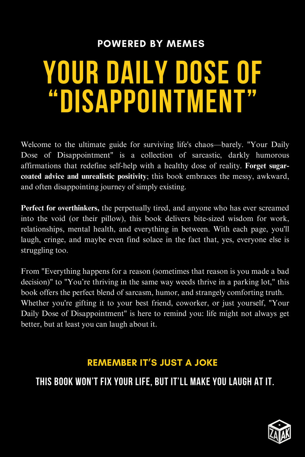 Your Daily Dose of “Disappointment” Book