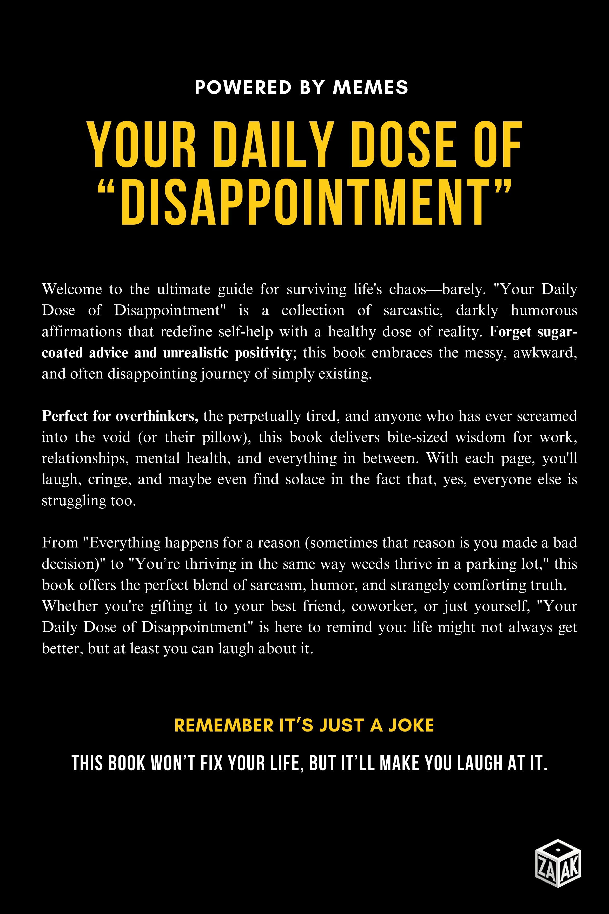 Your Daily Dose of “Disappointment” Book